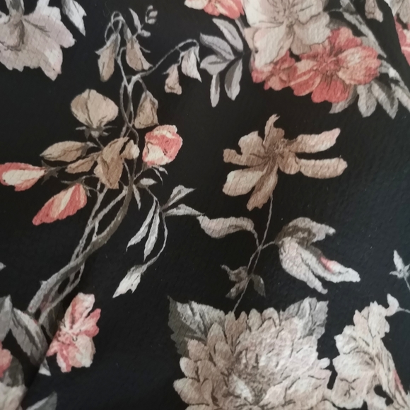 Moiety Floral Wrap Dress Waist Tie Crepe Fabric - Picture 8 of 9